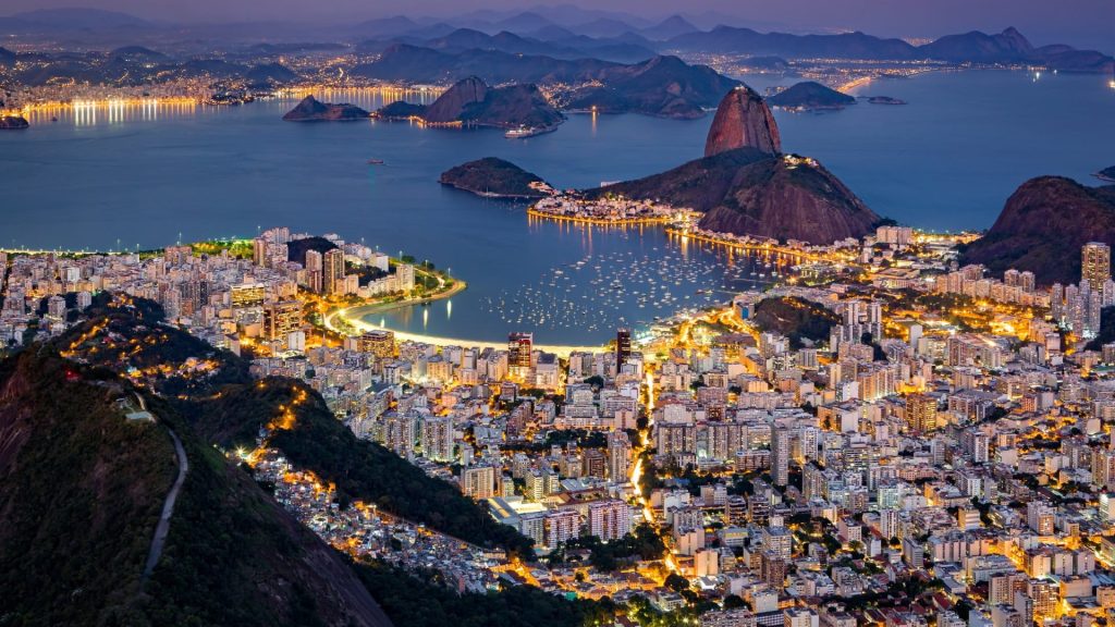 Home aerial view over rio de janeiro